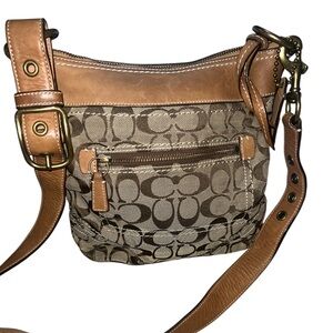 Coach Brown and Tan Crossbody Bag